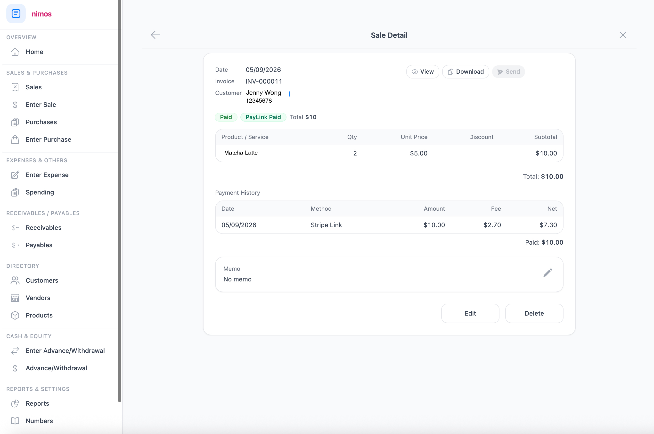 Nimos sale detail desktop screenshot
